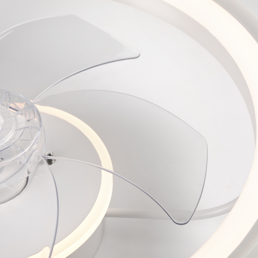 LED Dimmable ceiling light with a fan FARGO LED/37W/230V white + remote control