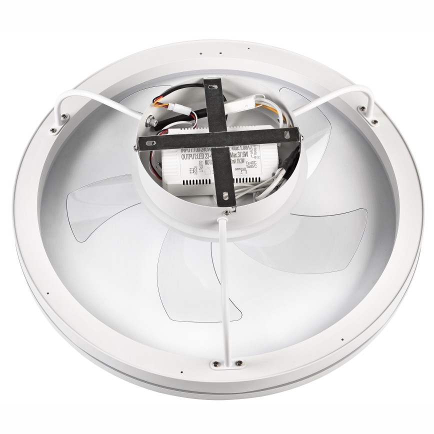 LED Dimmable ceiling light with a fan FARGO LED/37W/230V white + remote control