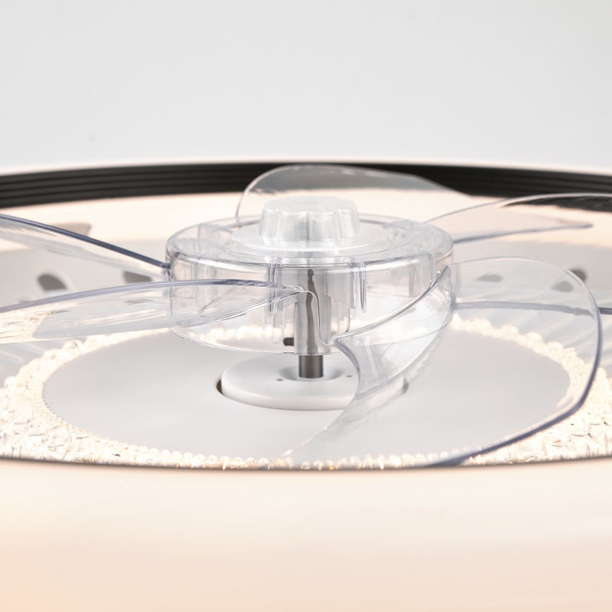 LED Dimmable ceiling light with a fan GEMMA LED/37W/230V white + remote control