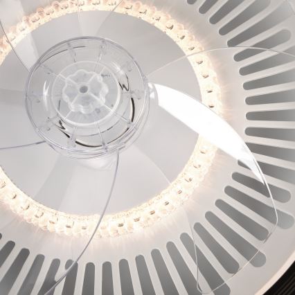 LED Dimmable ceiling light with a fan GEMMA LED/37W/230V white + remote control