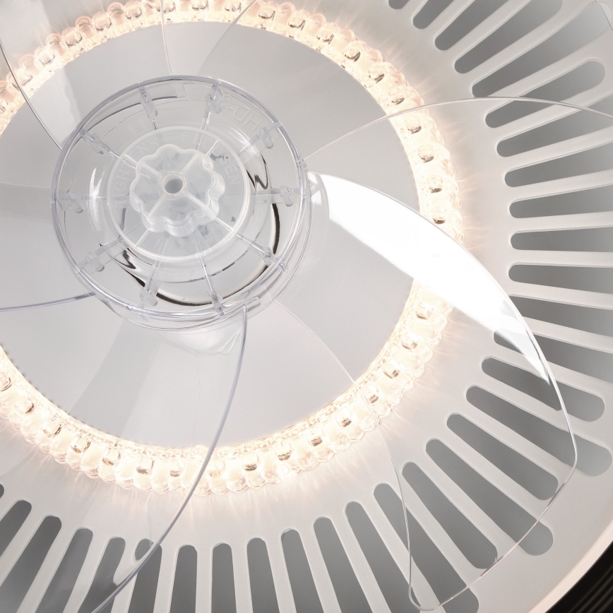 LED Dimmable ceiling light with a fan GEMMA LED/37W/230V white + remote control