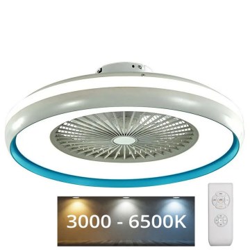 LED Ceiling light with a fan LED/45W/230V 3000/4000/6500K blue + remote control