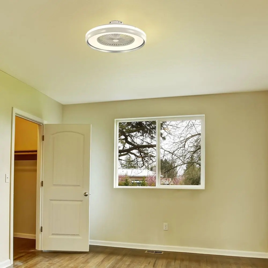 LED Ceiling light with a fan LED/45W/230V 3000/4000/6500K grey + remote control