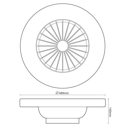 LED Dimmable ceiling light with a fan OPAL LED/48W/230V 3000-6500K + remote control