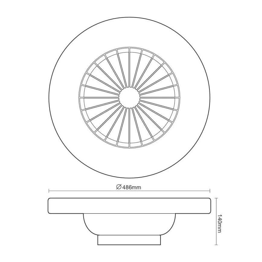 LED Dimmable ceiling light with a fan OPAL LED/48W/230V 3000-6500K + remote control