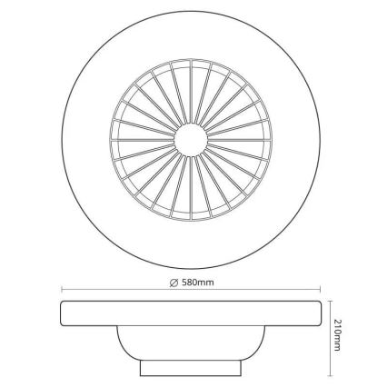 LED Dimmable ceiling light with a fan OPAL LED/72W/230V 3000-6500K + remote control
