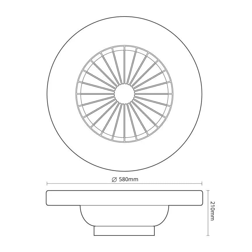LED Dimmable ceiling light with a fan OPAL LED/72W/230V 3000-6500K + remote control