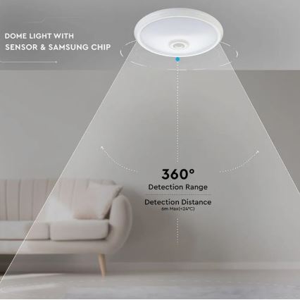 LED Ceiling light with a sensor SAMSUNG CHIP LED/12W/230V 4000K