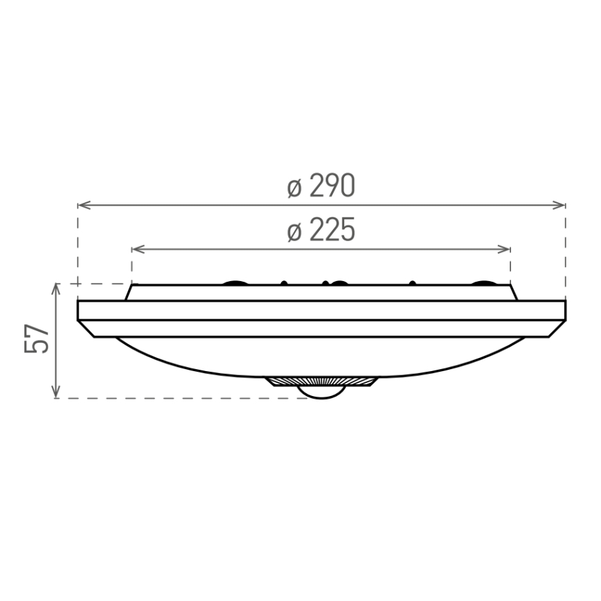 LED ceiling light with motion and dusk sensor LED/16W/230V Ø 29 cm white