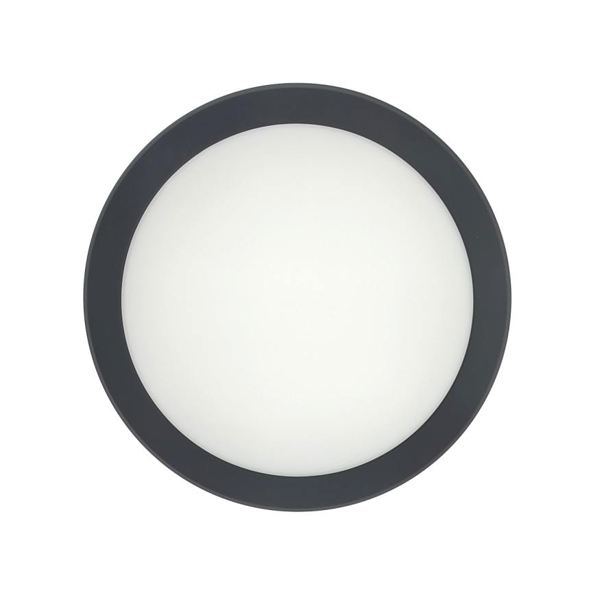 LED Bathroom Ceiling Light with Motion Sensor LED/20W/230V 3000/4000/6500K Ø 23 cm IP54 Anthracite