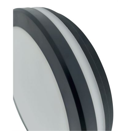 LED Bathroom Ceiling Light with Motion Sensor LED/20W/230V 3000/4000/6500K Ø 23 cm IP54 Anthracite