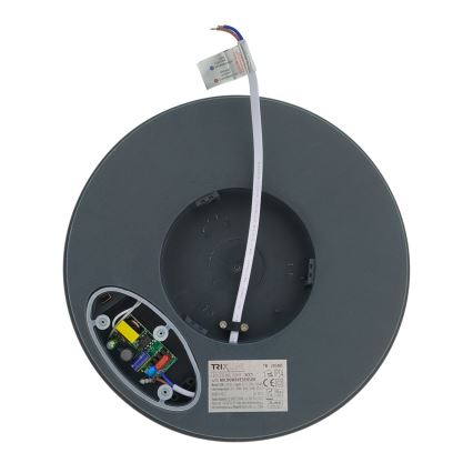 LED ceiling light with motion sensor LED/20W/230V 3000/4000/6500K Ø 230 cm IP54 anthracite