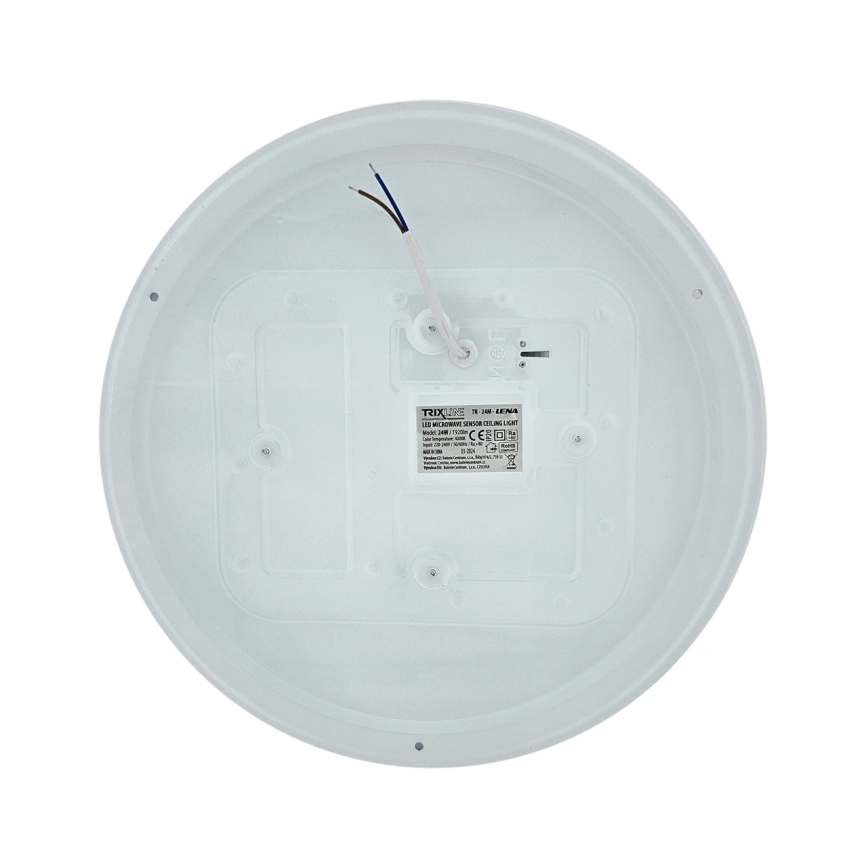 LED ceiling light with motion sensor LENA LED/24W/230V, Ø 37,3 cm, white