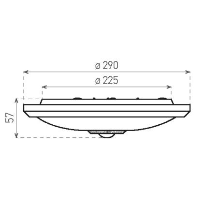 LED Ceiling light with sensor and emergency module MANA LED/16W/230V 4000K