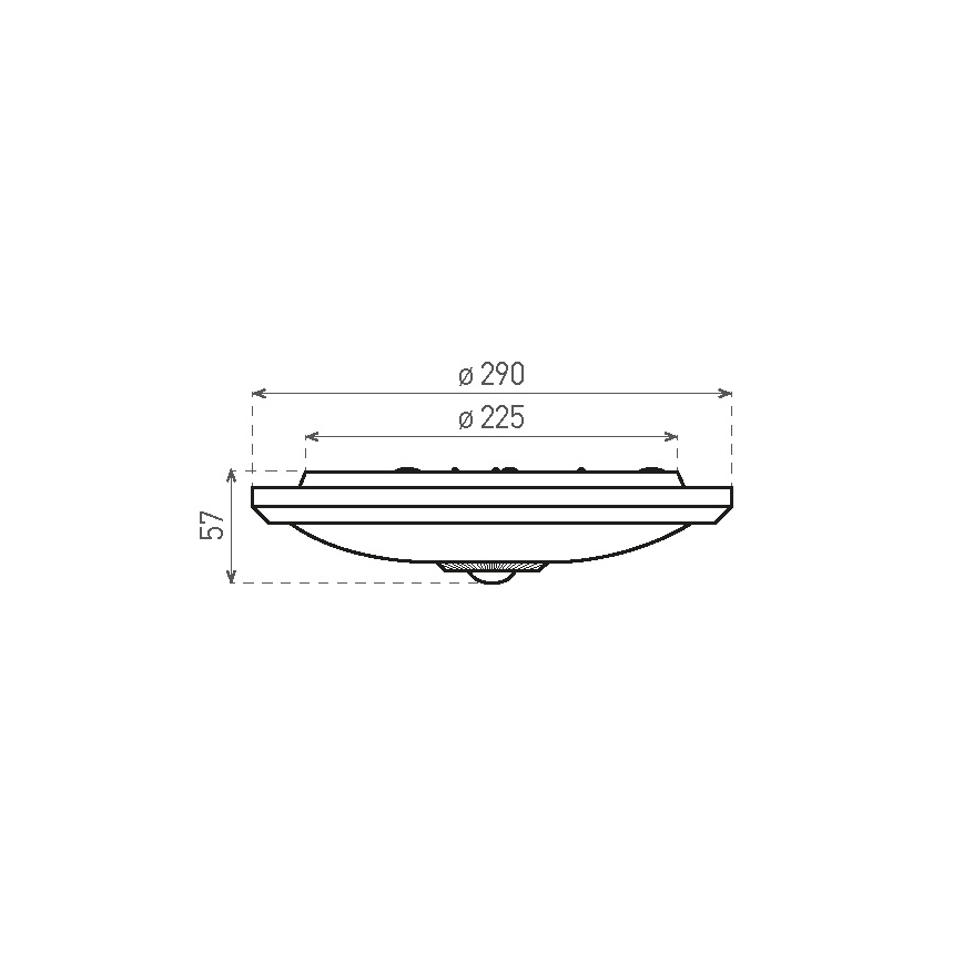 LED Ceiling light with sensor and emergency module MANA LED/16W/230V 4000K