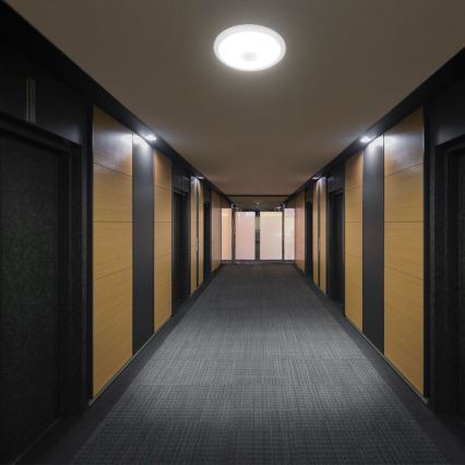 LED Ceiling light with sensor SAMSUNG CHIP LED/12W/230V 3000/4000/6000K d. 29 cm white