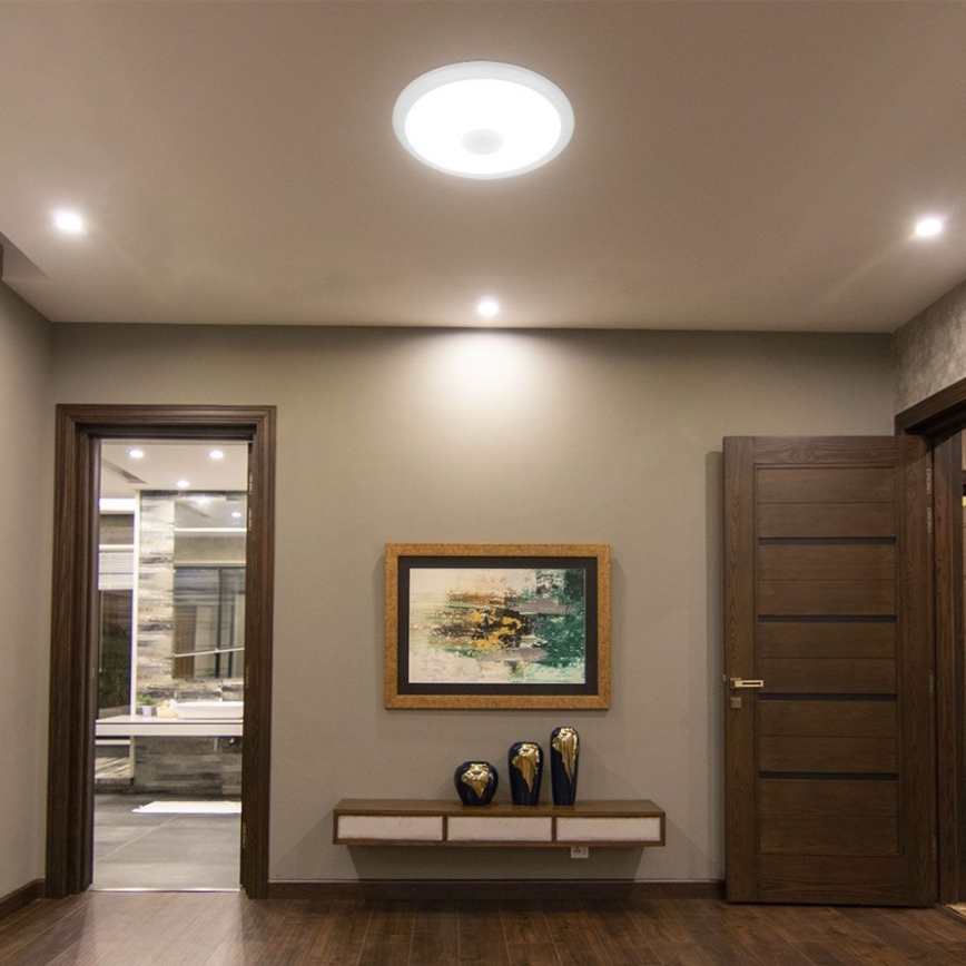 LED Ceiling light with sensor SAMSUNG CHIP LED/12W/230V 3000/4000/6000K d. 29 cm white