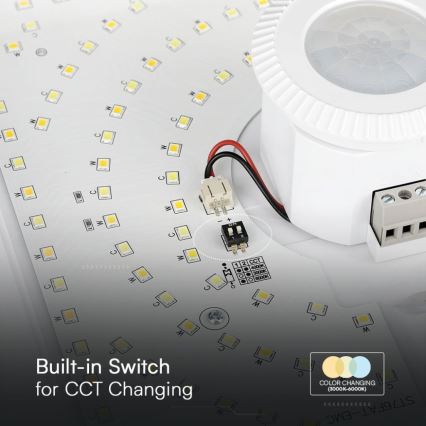 LED Ceiling light with sensor SAMSUNG CHIP LED/12W/230V 3000/4000/6000K white
