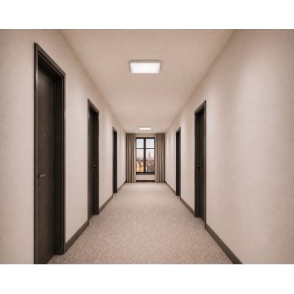 WILTON LED Ceiling Light with Motion and Dusk Sensor LED/24W/230V 4000K 33x33 cm White