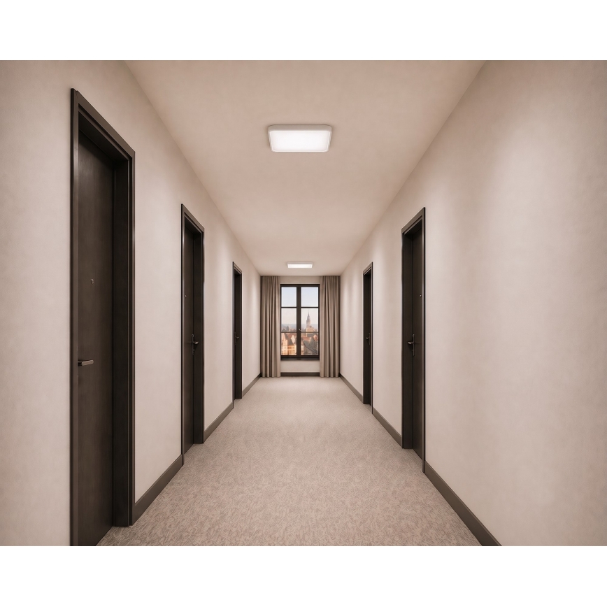 WILTON LED Ceiling Light with Motion and Dusk Sensor LED/24W/230V 4000K 33x33 cm White