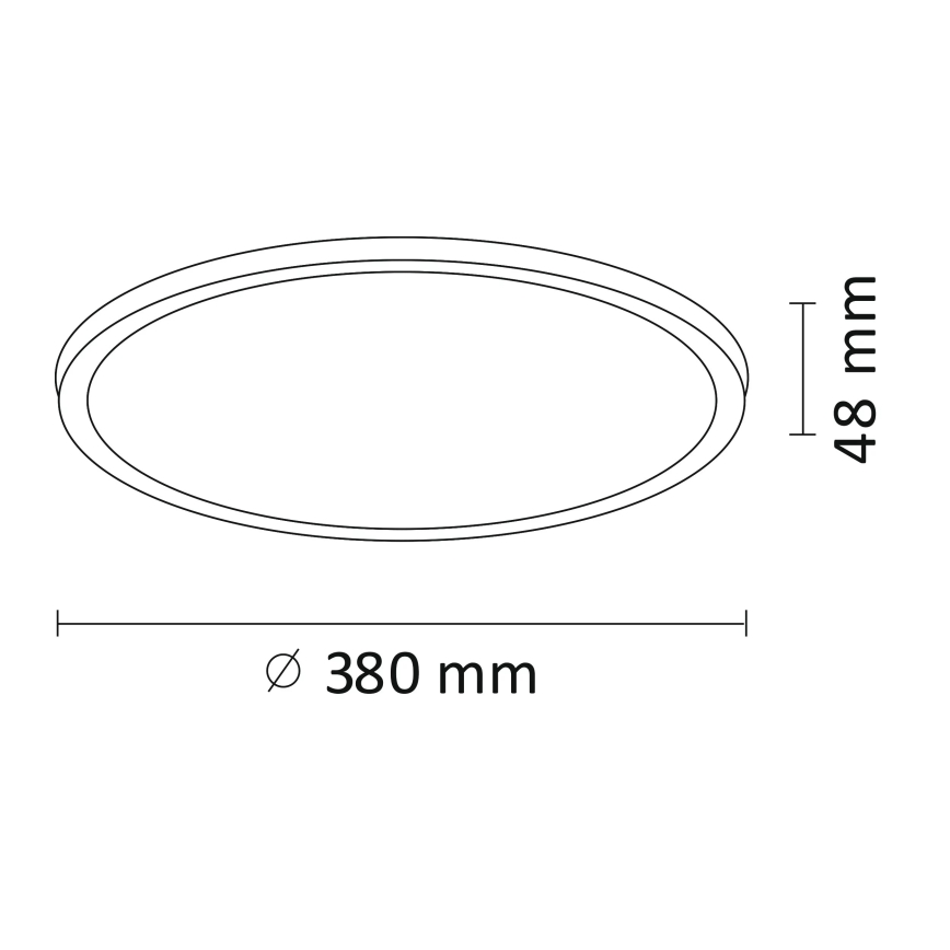 LED Ceiling light WOODY LED/24W/230V d. 38 cm