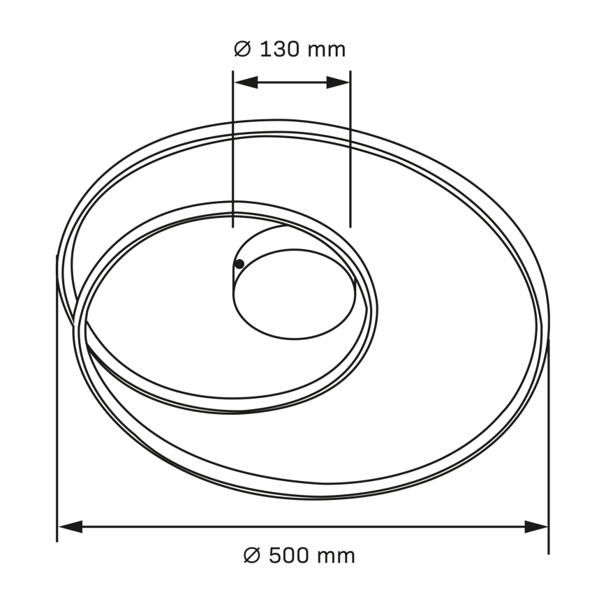 LED Ceiling light ZEFIRA LED/40W/230V 4000K d. 50 cm anthracite