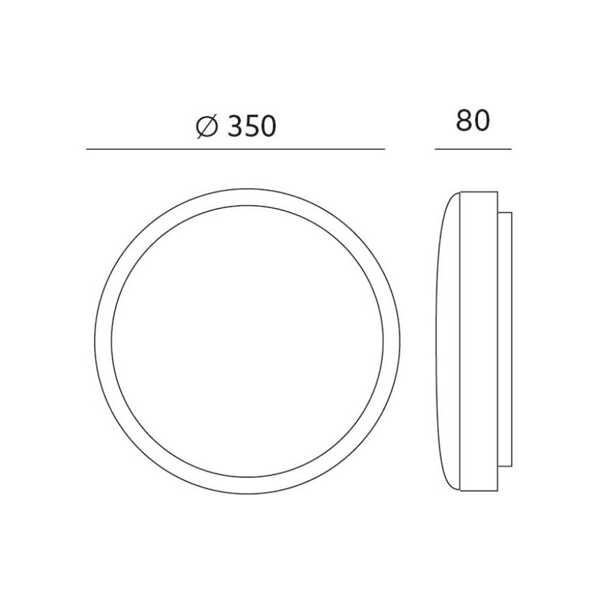 LED Ceiling light ZOE LED/24W/230V IP44 black