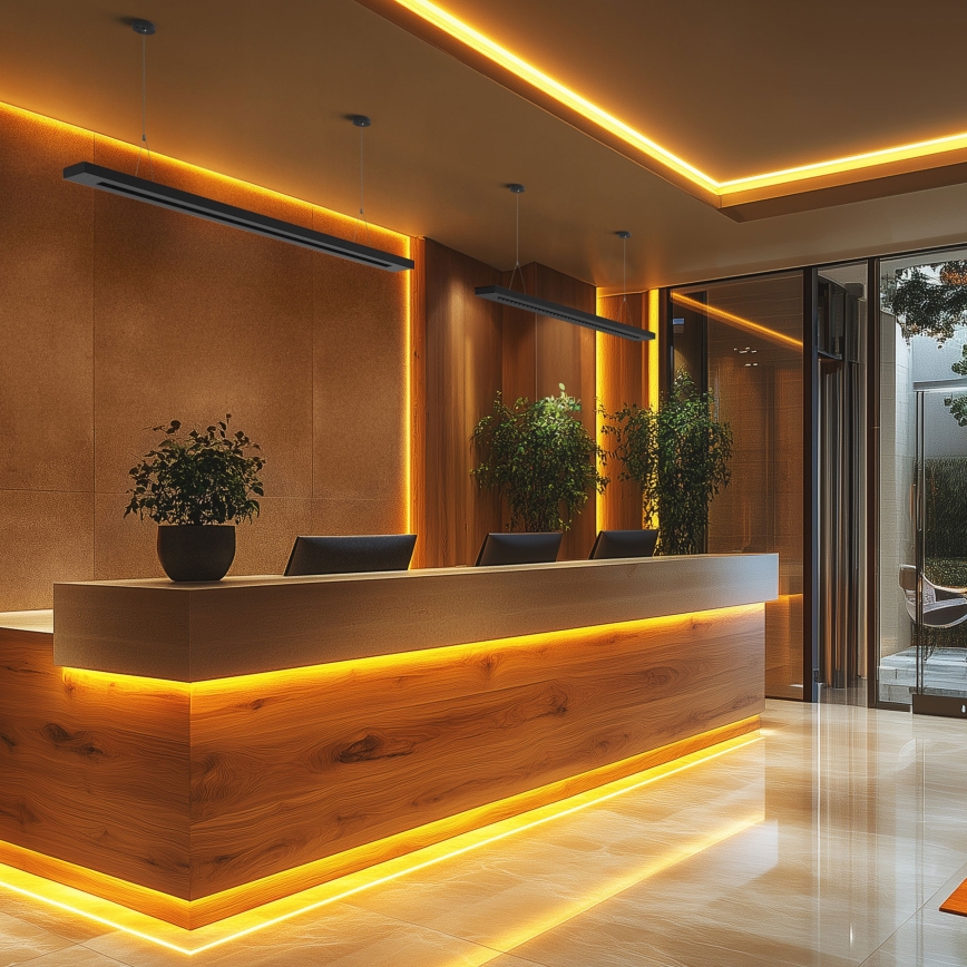 LED Ceiling/pendant light PLANK LED/20/30/40W/230V 2700/4000/6000K CRI 90 black