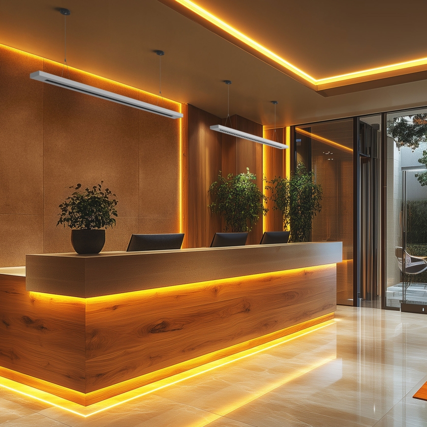 LED Ceiling/pendant light PLANK LED/20/30/40W/230V 2700/4000/6000K CRI 90 white