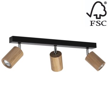LED Ceiling spotlight MATTI 3xGU10/5W/230V oak - FSC certified