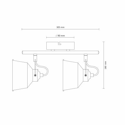LED Ceiling surface-mounted light 2xE14/8W/230V