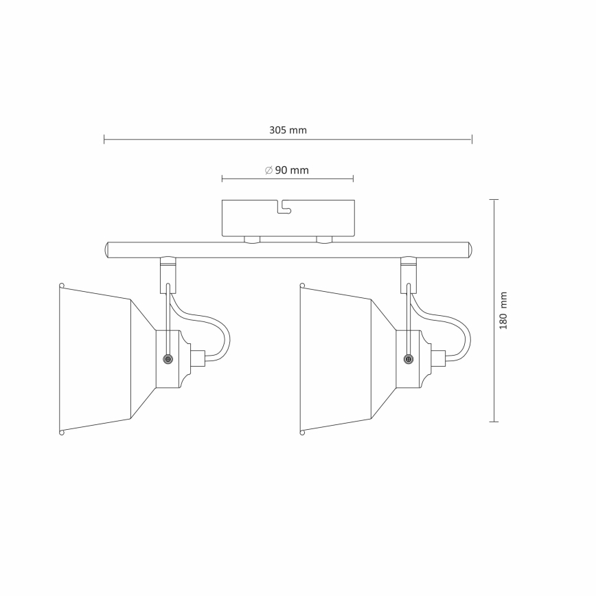 LED Ceiling surface-mounted light 2xE14/8W/230V