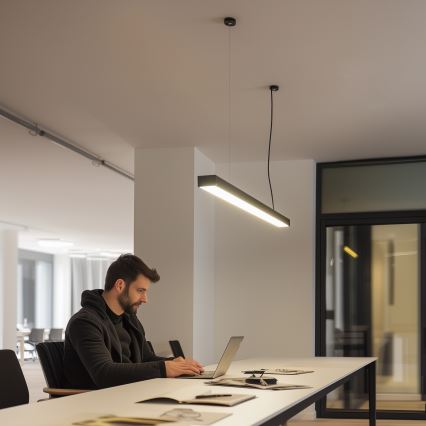 LED Ceiling surface-mounted pendant light CYNIDECO LED/45W/230V 4000K black