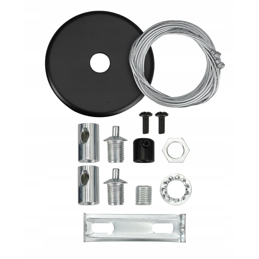 LED Chandelier cable-suspended/flush-mounted LED/44W/230V 4000K 120 cm black