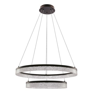 LED Chandelier FROZI 38W/230V, 60 cm Diameter, Black