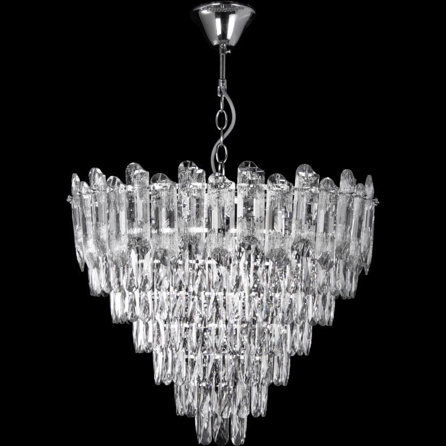 LED Chandelier on a chain 11xE27/60W/230V + 7xLED/6W d. 60 cm shiny chrome