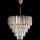 LED Chandelier on a chain 7xE27/60W/230V + 4xLED/6W d. 40 cm gold