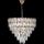 LED Chandelier on a chain 9xE27/60W/230V + 6xLED/6W d. 50 cm gold