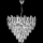 LED Chandelier on a chain 9xE27/60W/230V + 6xLED/6W d. 50 cm shiny chrome