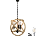 LED Chandelier on a chain ROPE GLOBO 3xE14/4,3W/230V