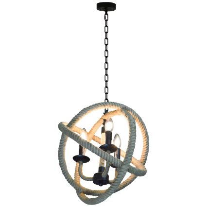 LED Chandelier on a chain ROPE GLOBO 3xE14/4,3W/230V