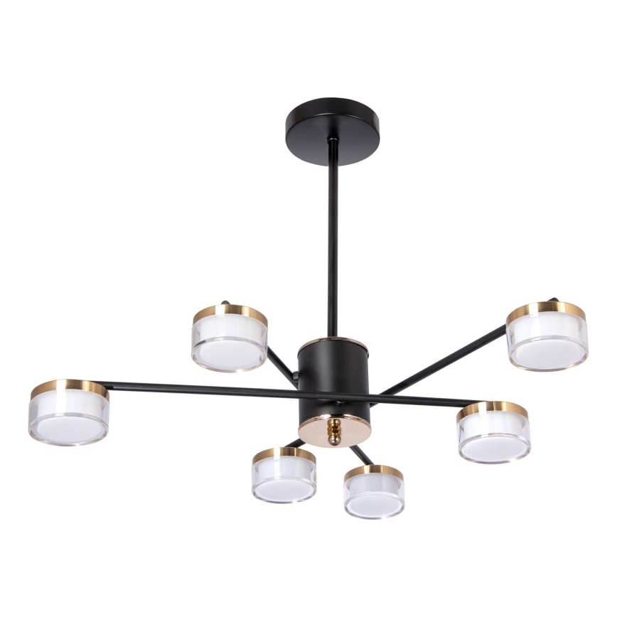 LED Chandelier on a pole 6xLED/6W/230V 3000-6500K d. 59 cm gold/black