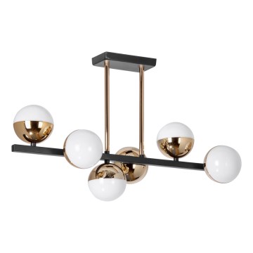 LED Chandelier on a pole 6xLED/7W/230V gold/black