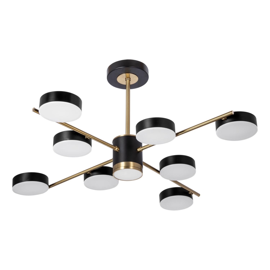 LED Chandelier on a pole 8xLED/7W/230V + LED/6W 3000-6000K d. 77 cm gold/black