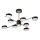 LED Chandelier on a pole 8xLED/7W/230V + LED/6W 3000-6000K d. 77 cm gold/black