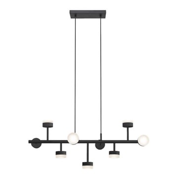 LED Chandelier on a pole COMFORT 9xLED/5W/230V black