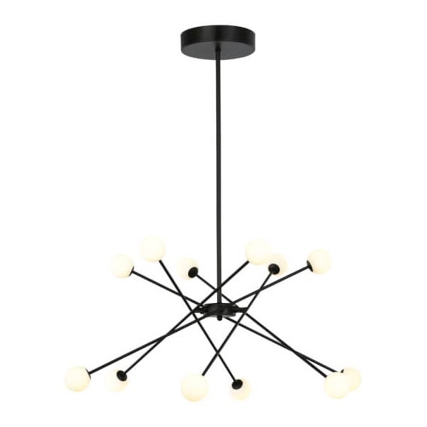 LED Chandelier on a pole WHISTLE 12xLED/3W/230V black