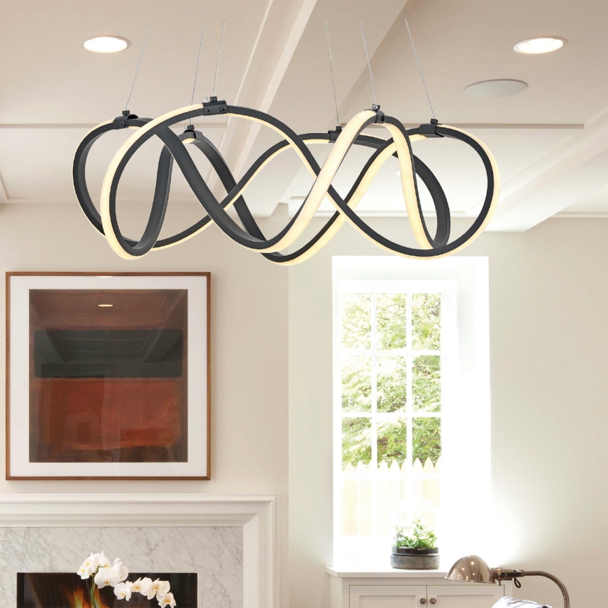 LED Chandelier on a string 2xLED/27W/230V 3000/4000/6000K black