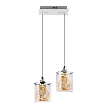 LED Chandelier on a string 2xLED/5W/230V white/clear