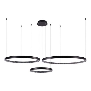 LED Chandelier on a string 3xLED/19W/230V 4000K black